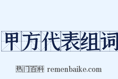 甲方代表组词是什么意思的图片